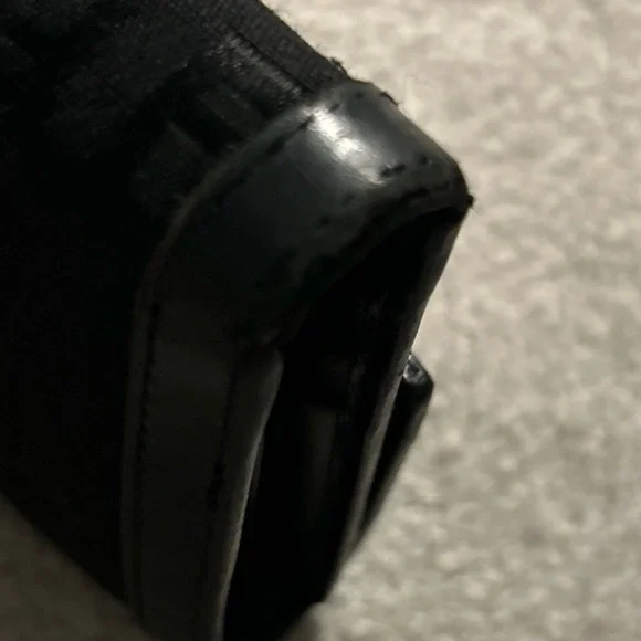 FENDI Y2K Black Zucchino Forever Continental Flap Compact Wallet Purse - Picture 16 of 16